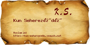 Kun Seherezádé névjegykártya
